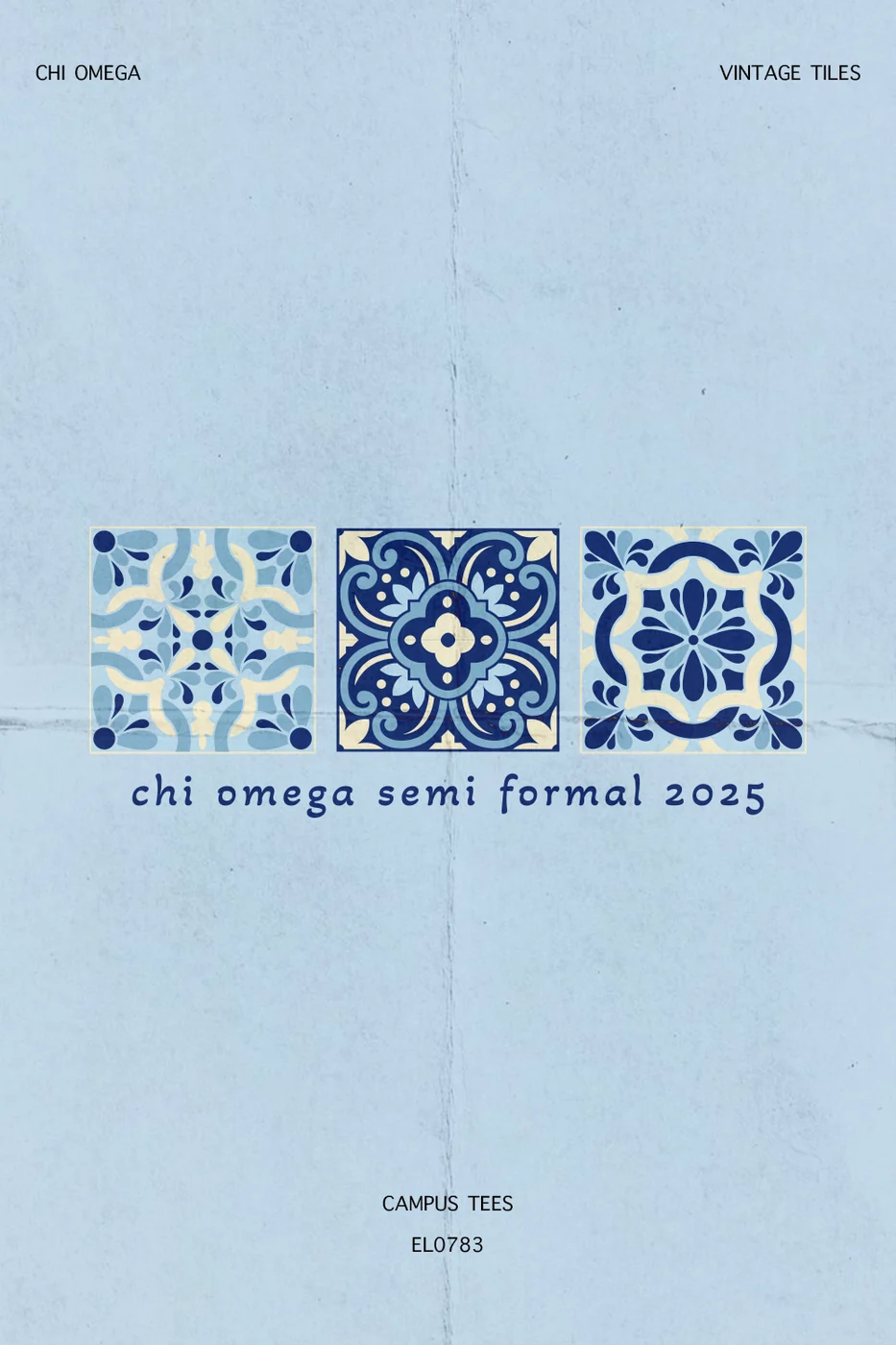 Mercer Chi O Vintage Tiles — Chi Omega design inspiration