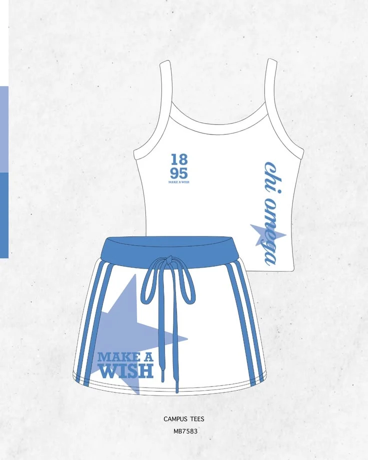 Chi Omega · Apparel mockup — Campus Tees garment mockup inspiration