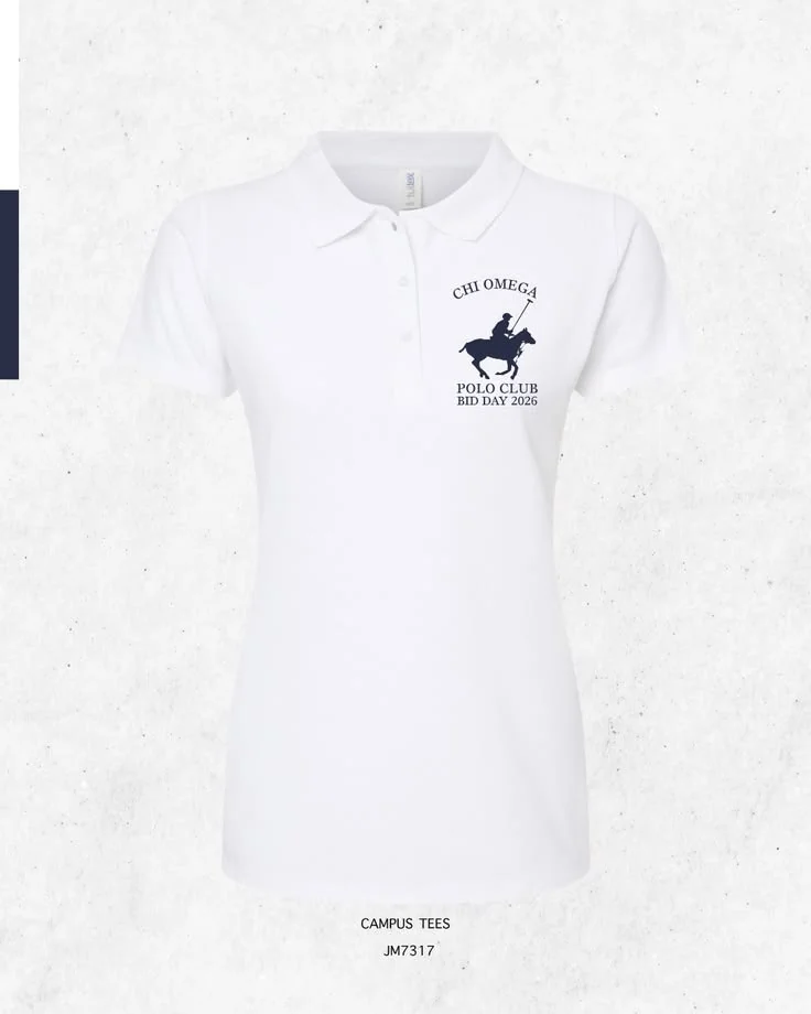 Chi Omega · Apparel mockup — Campus Tees garment mockup inspiration