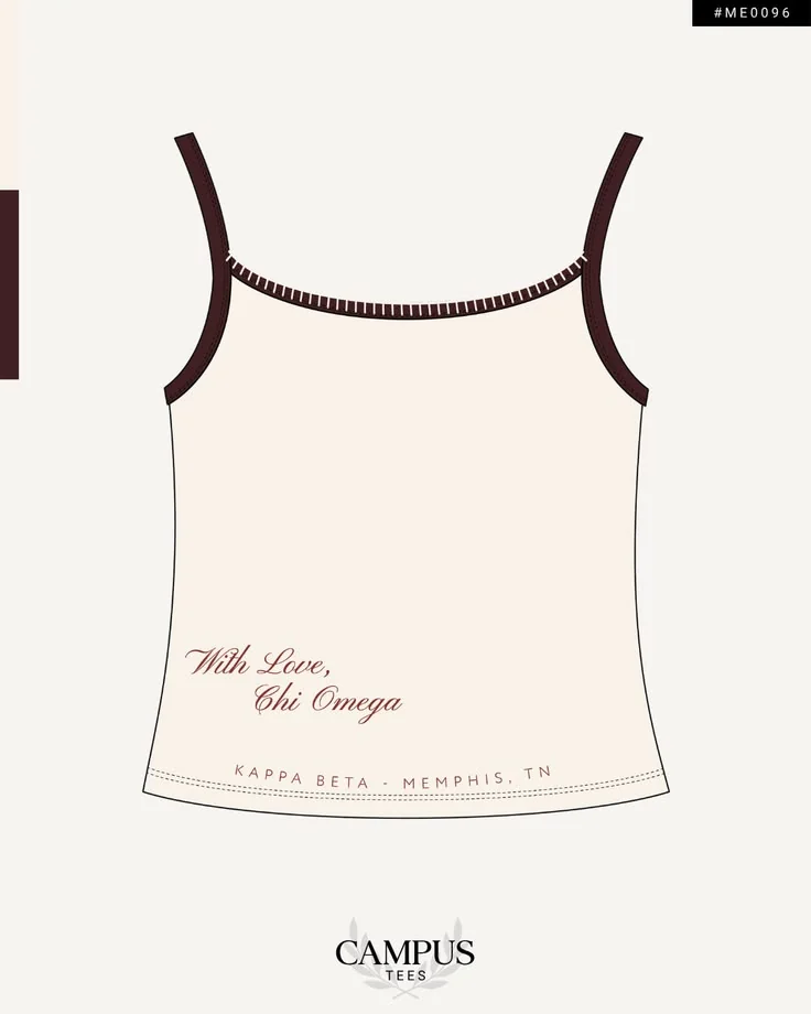 Chi Omega · Apparel mockup — Campus Tees garment mockup inspiration