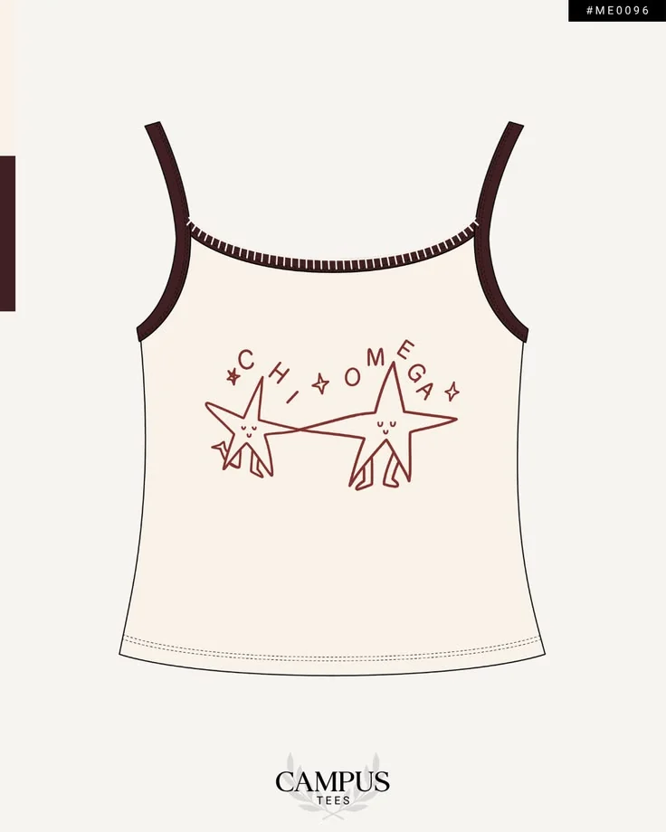Chi Omega · Apparel mockup — Campus Tees garment mockup inspiration