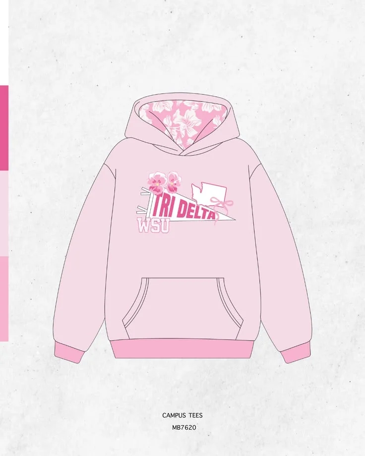Delta Delta Delta · Apparel mockup — Campus Tees garment mockup inspiration