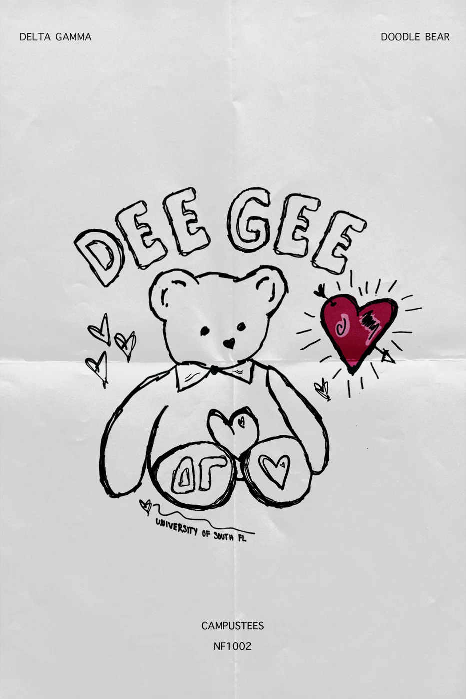 DG DOODLEBEAR — Delta Gamma design inspiration