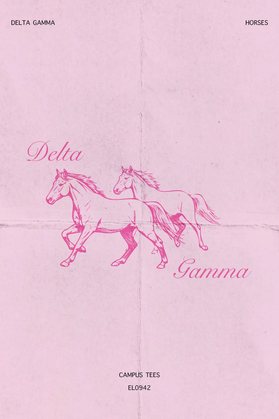 SACState DG Horses — Delta Gamma custom apparel design inspiration