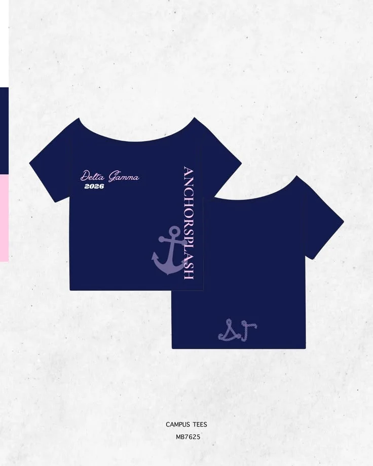 Delta Gamma · Apparel mockup — Campus Tees garment mockup inspiration