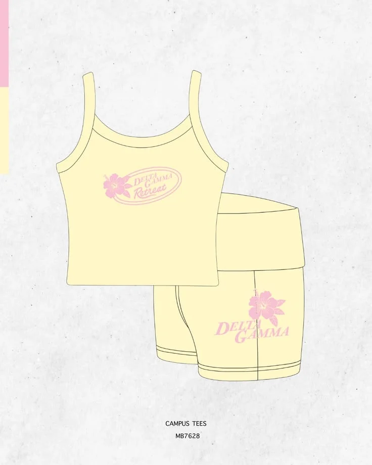 Delta Gamma · Apparel mockup — Campus Tees garment mockup inspiration
