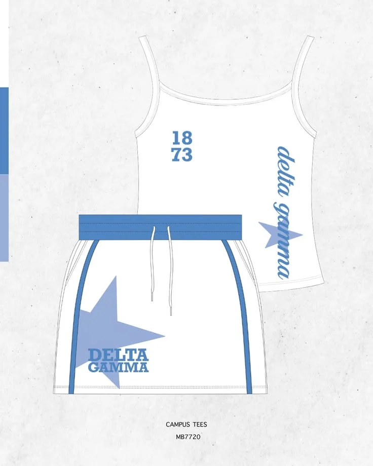 Delta Gamma · Apparel mockup — Campus Tees garment mockup inspiration
