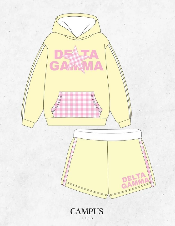 Delta Gamma custom apparel mockup — Campus Tees chapter inspiration