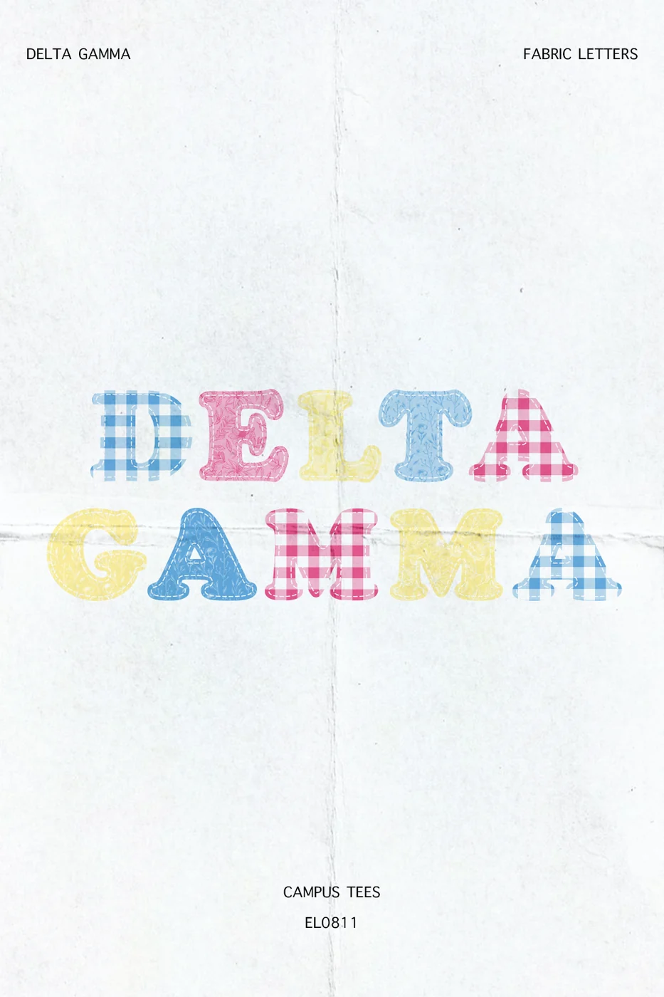 SACDG Fabric Letters — Delta Gamma design inspiration