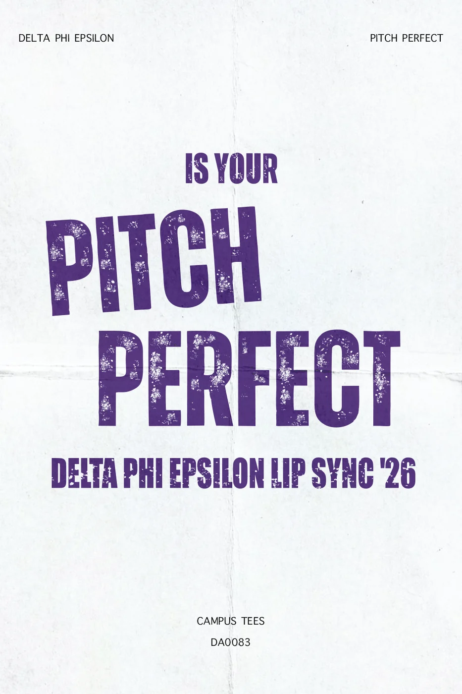 MONMOUTH DPE PITCH PERFECT — Delta Phi Epsilon design inspiration