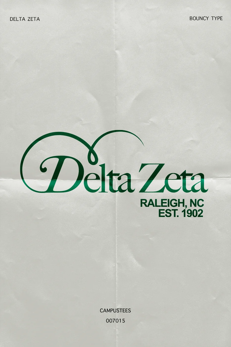 Delta Zeta Bouncy Type — Delta Zeta design inspiration