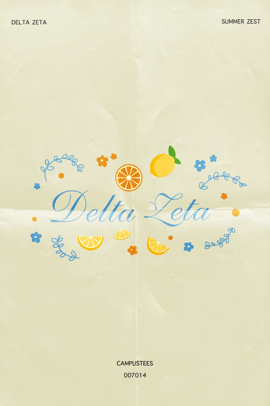Delta Zeta Summer Zest — Delta Zeta custom apparel design inspiration