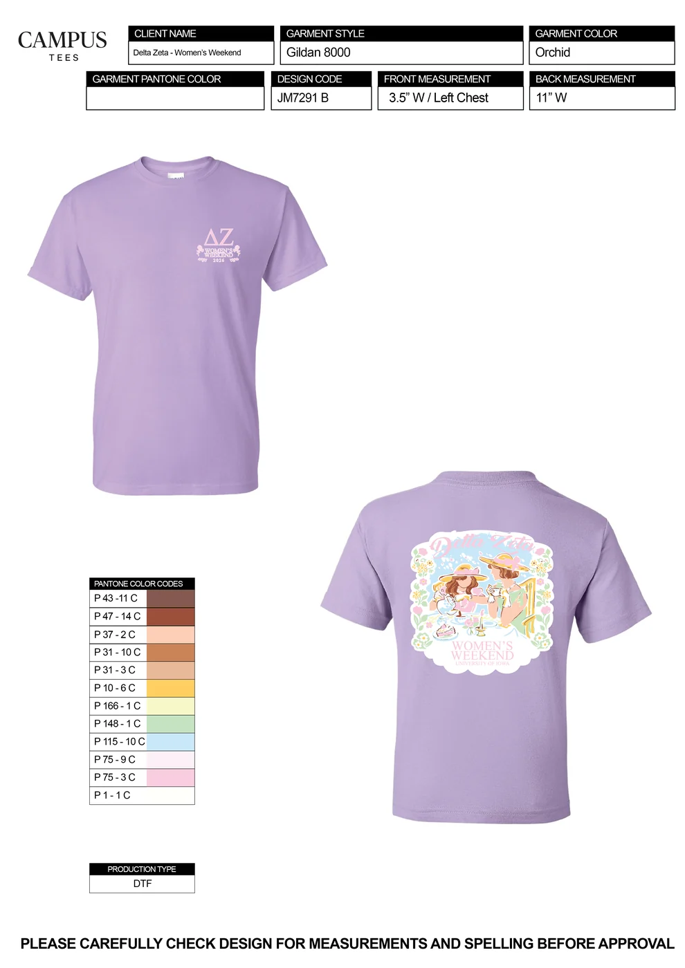 Delta Zeta Women’s Weekend B 01 — Delta Zeta custom apparel design inspiration