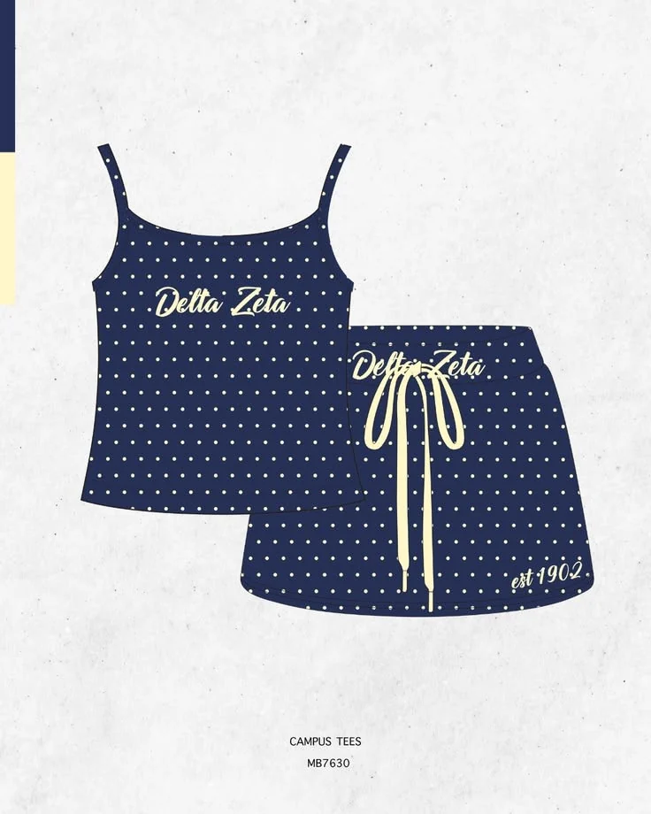 Delta Zeta · Apparel mockup — Campus Tees garment mockup inspiration