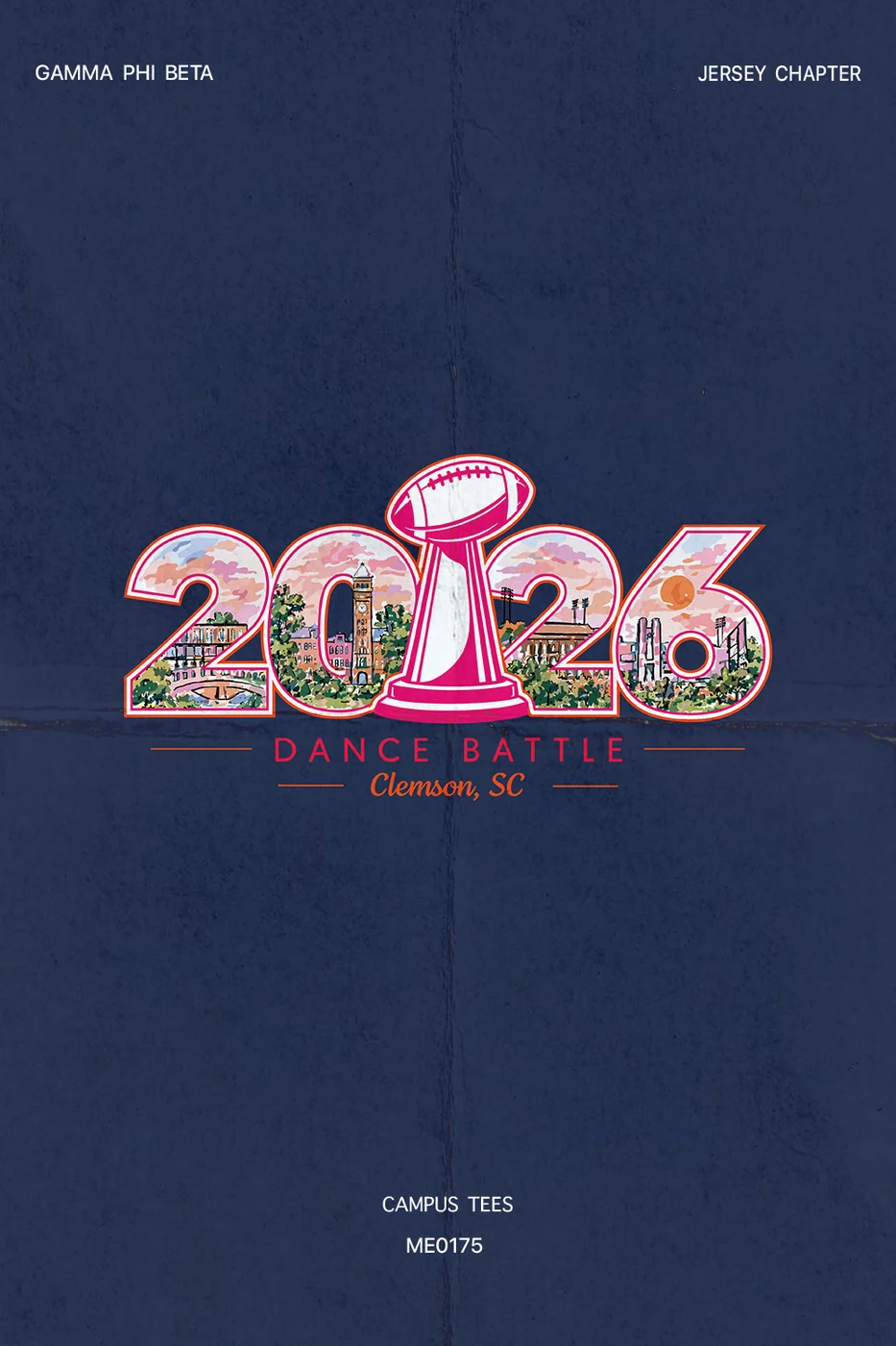Clemson GPhi Dance Battle Jersey — Gamma Phi Beta design inspiration