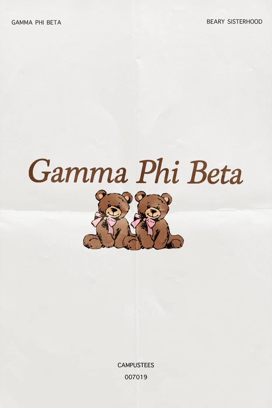 Gamma Phi Beta Beary Siterhood — Gamma Phi Beta design inspiration