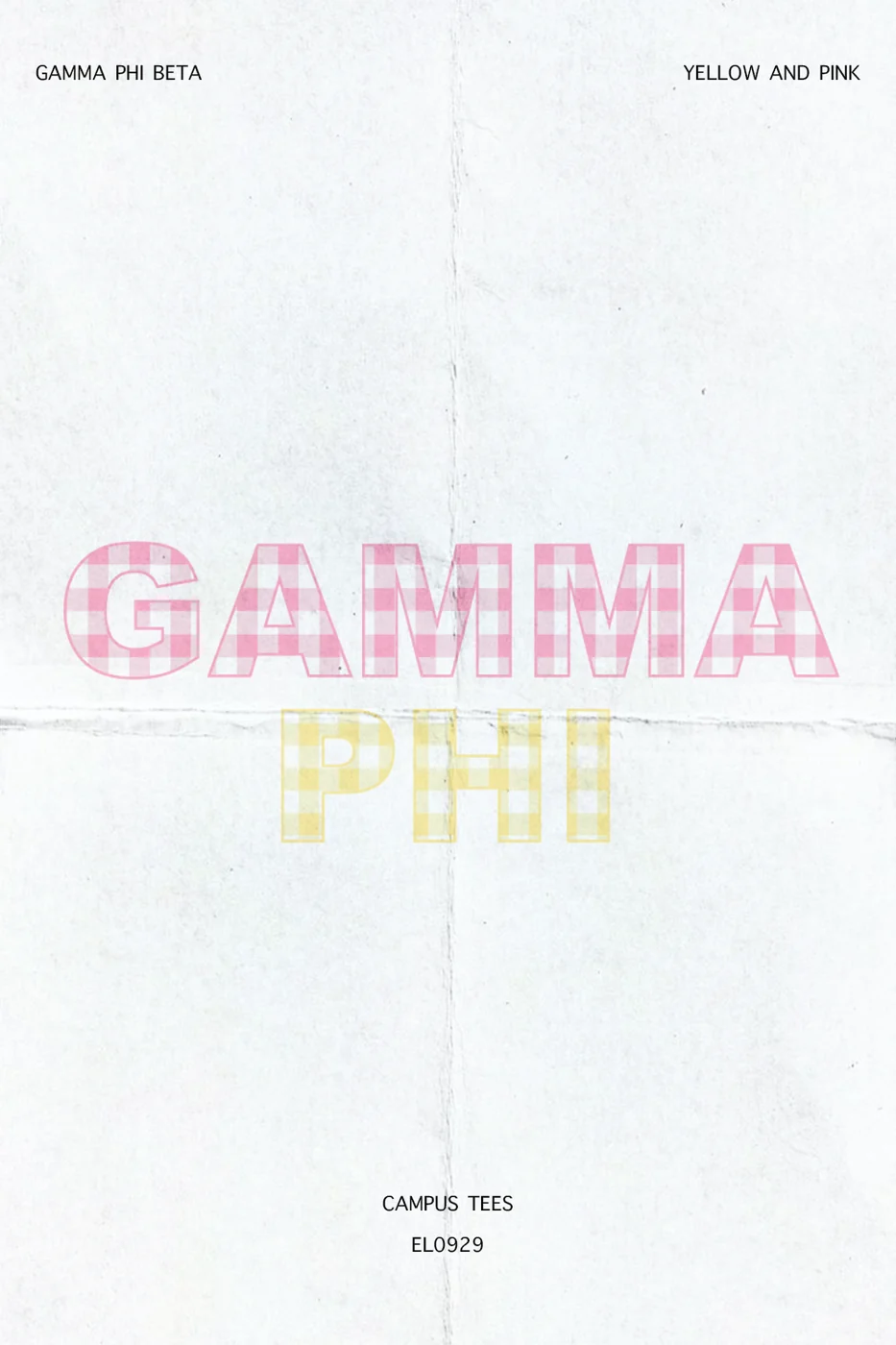 GMUGPhi Yellow And Pink — Gamma Phi Beta custom apparel design inspiration