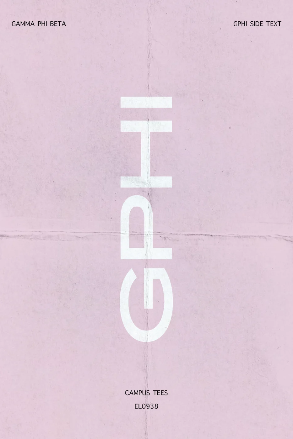 USFGPHi GPHi Side Text — Gamma Phi Beta custom apparel design inspiration