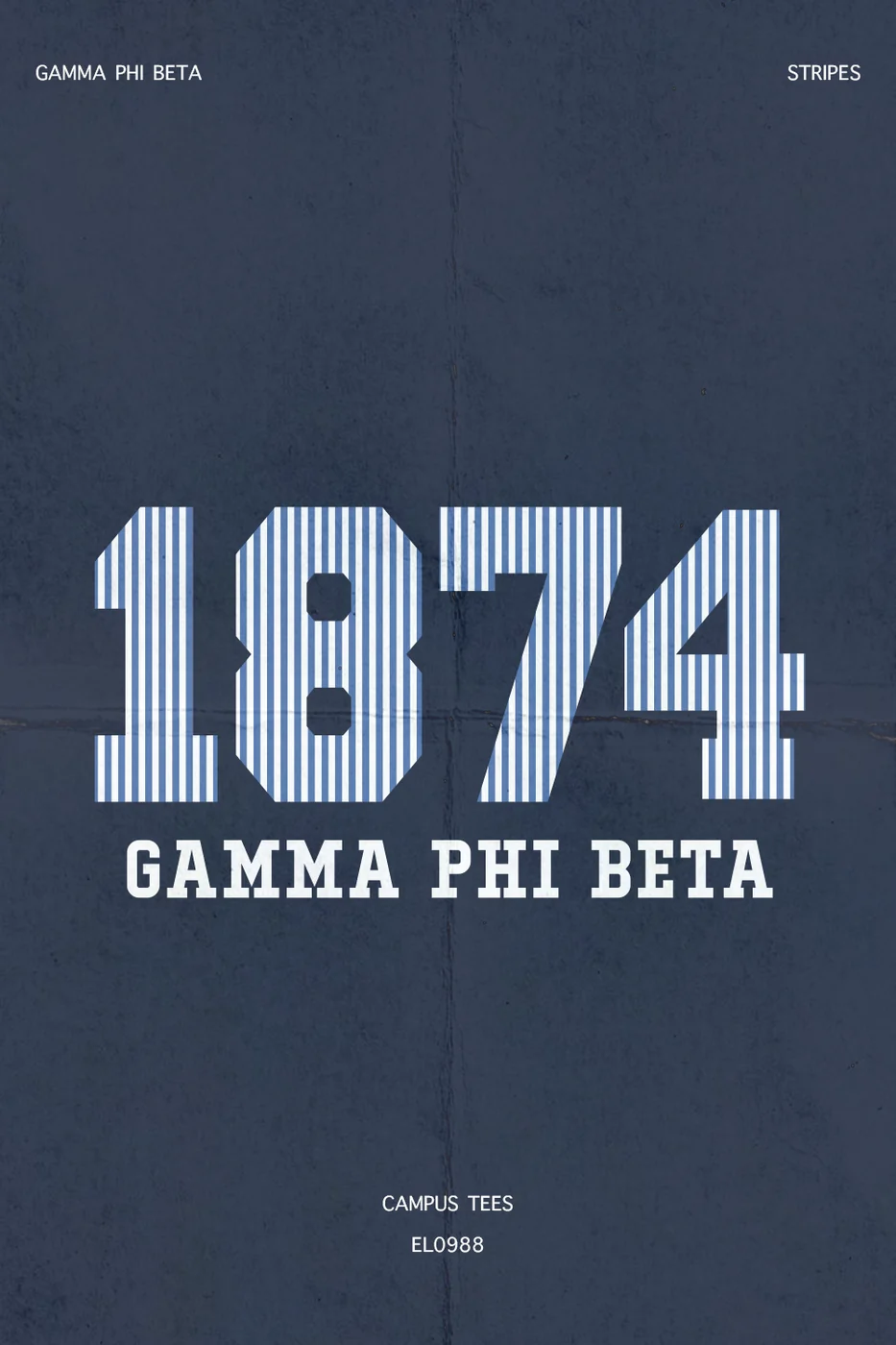 Rutgers Gamma Phi Stripes — Gamma Phi Beta custom apparel design inspiration