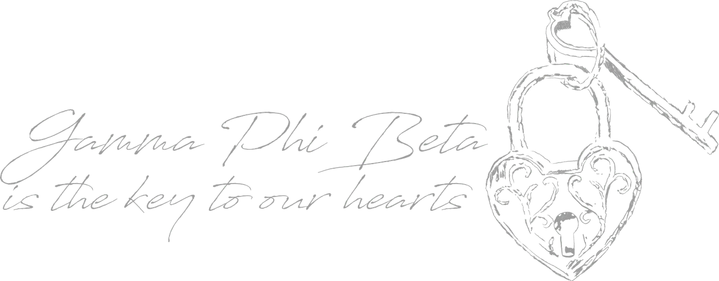 Gamma Phi Beta Key to out Hearts (REVISED) — Gamma Phi Beta custom apparel design inspiration