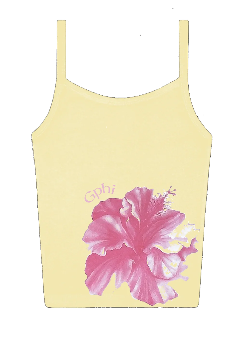 GPHI Hibiscus (REVISED) 03 — Gamma Phi Beta custom apparel design inspiration