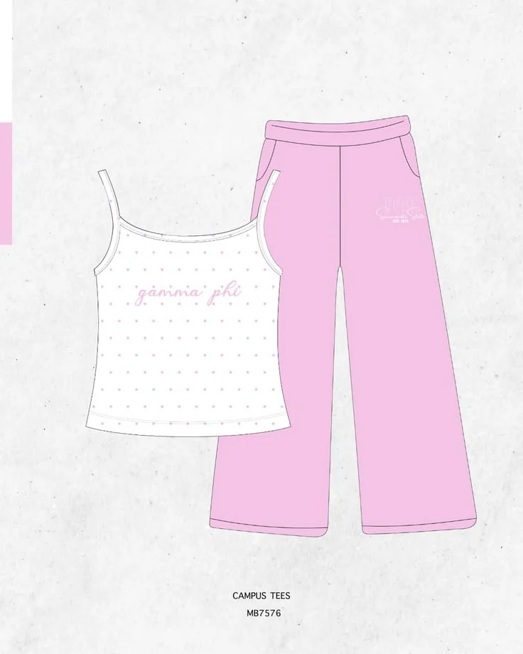 Gamma Phi Beta · Apparel mockup — Campus Tees garment mockup inspiration