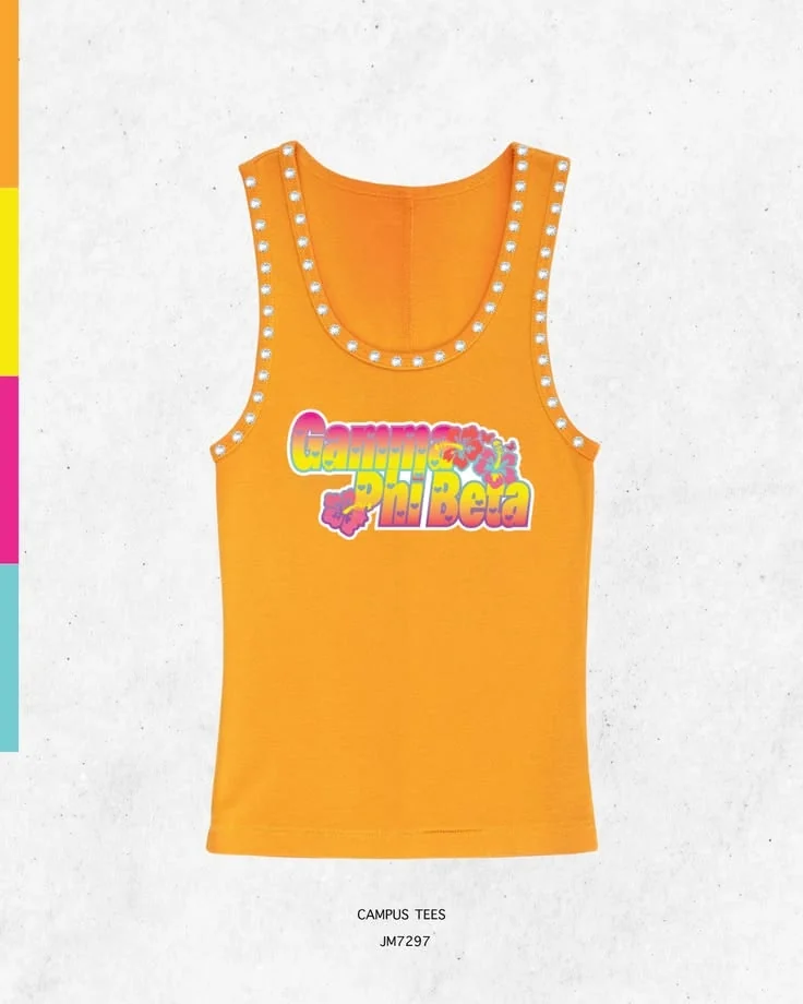 Gamma Phi Beta · Apparel mockup — Campus Tees garment mockup inspiration