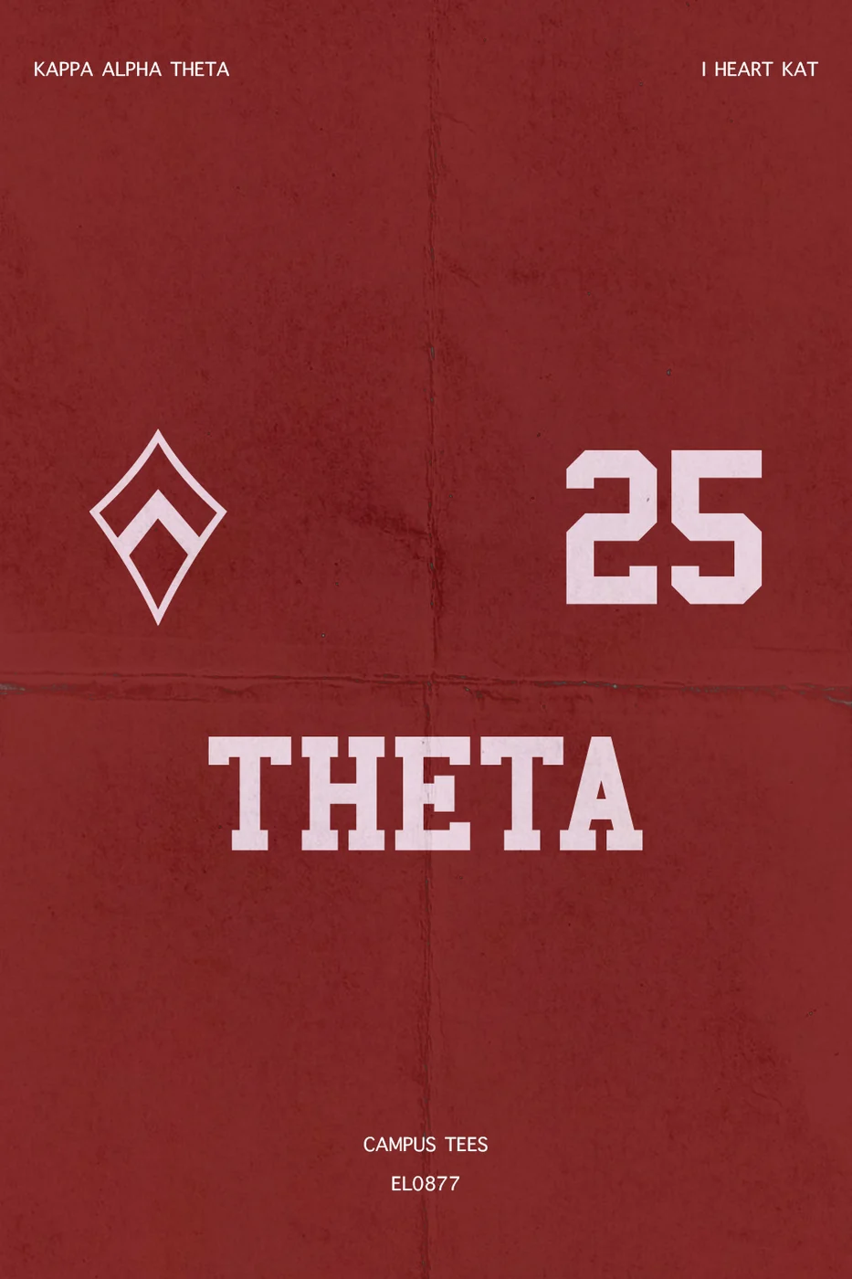 Stanford KAT IHeart KAT — Kappa Alpha Theta custom apparel design inspiration