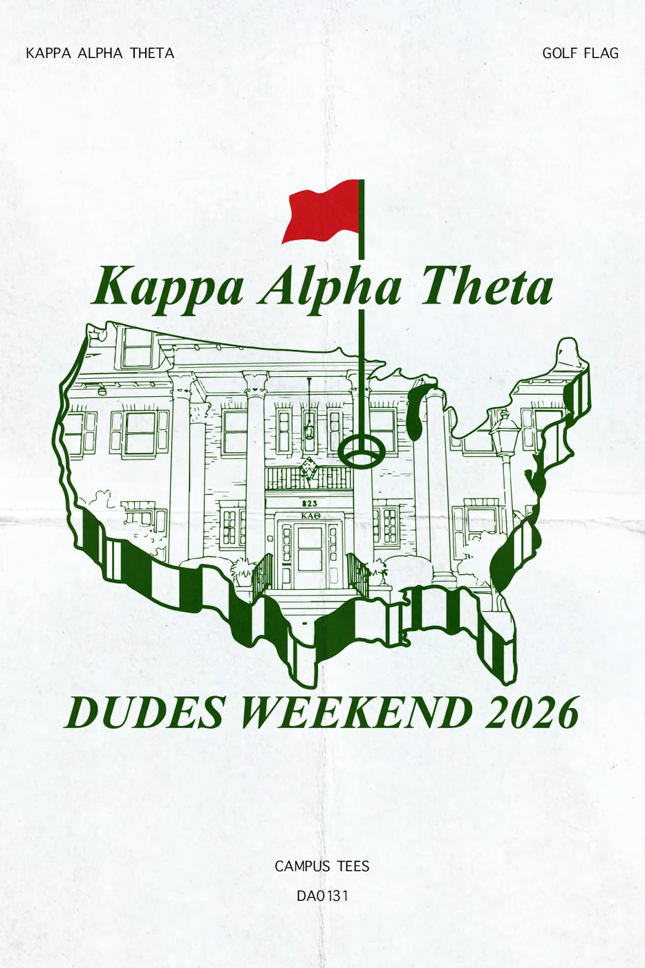 IOWA KAT GOLF FLAG — Kappa Alpha Theta design inspiration