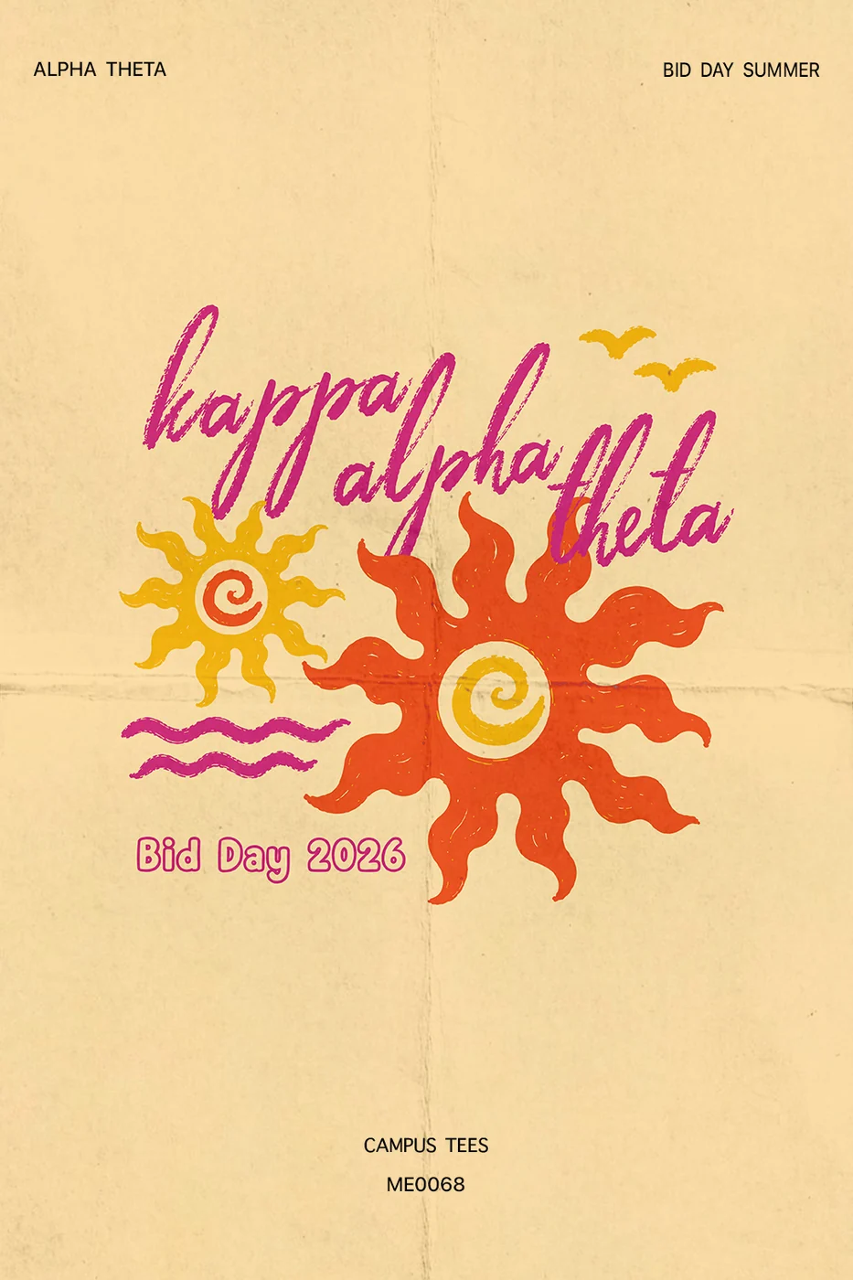 UCSB Theta Bid Day2026Summer — Kappa Alpha Theta design inspiration for bid day