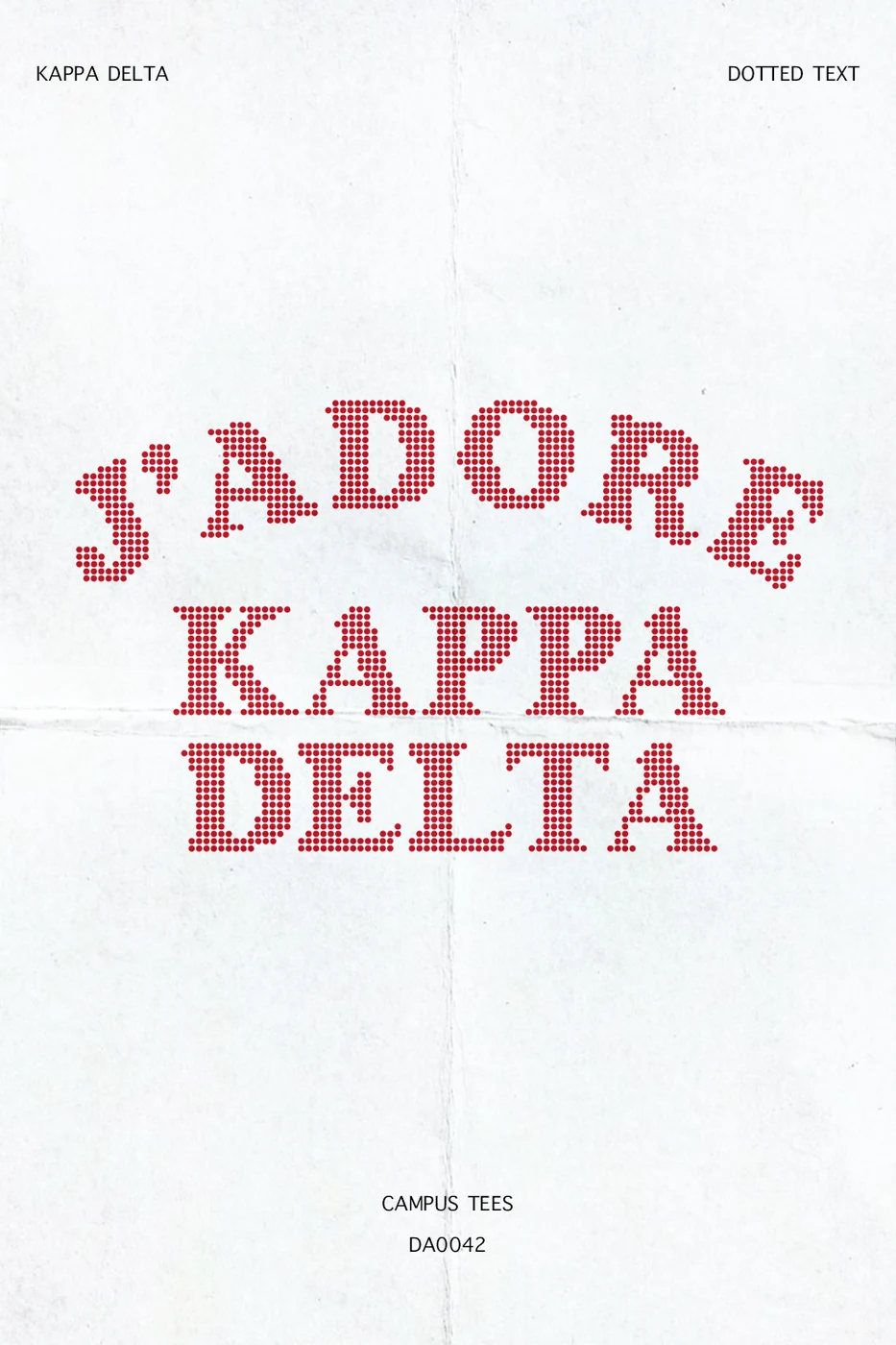 Cal Poly KD DOTTED TEXT — Kappa Delta design inspiration