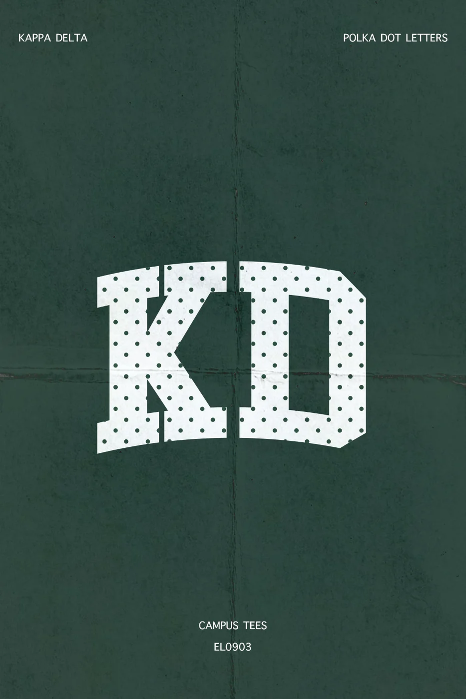 Michigan State KD Polka Dot Letters — Kappa Delta custom apparel design inspiration