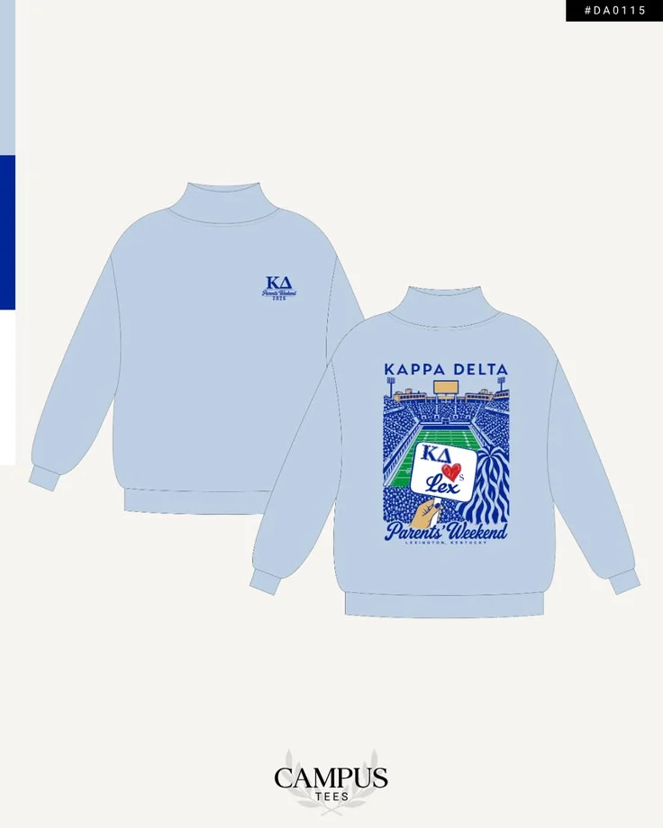 Kappa Delta · Apparel mockup — Campus Tees garment mockup inspiration