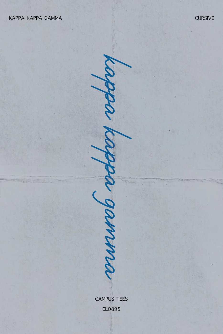 JHUKKG Cursive — Kappa Kappa Gamma custom apparel design inspiration
