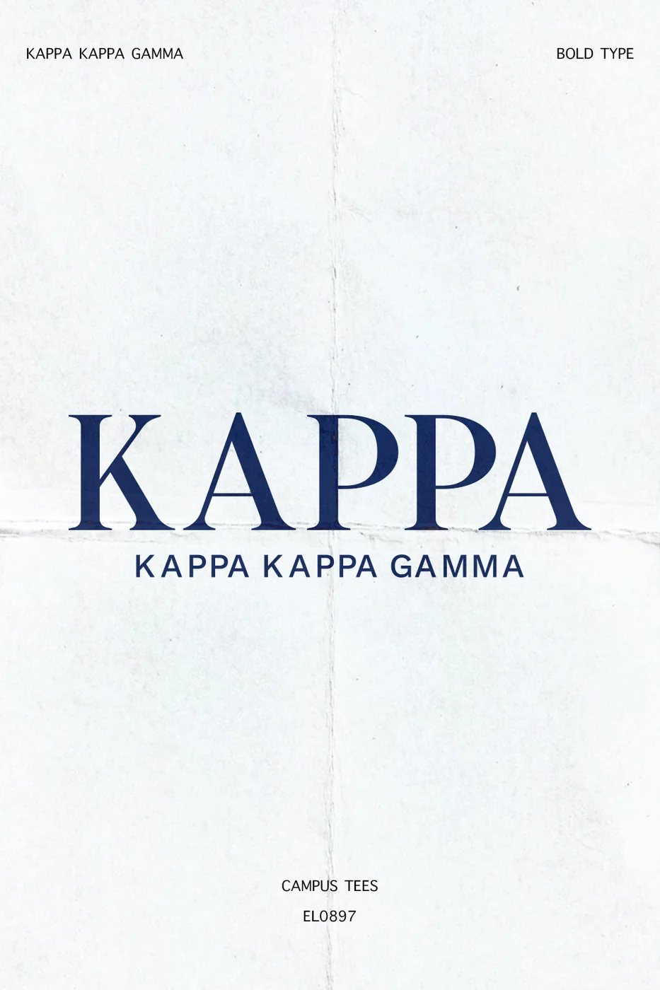 JHUKKG Bold Type — Kappa Kappa Gamma custom apparel design inspiration