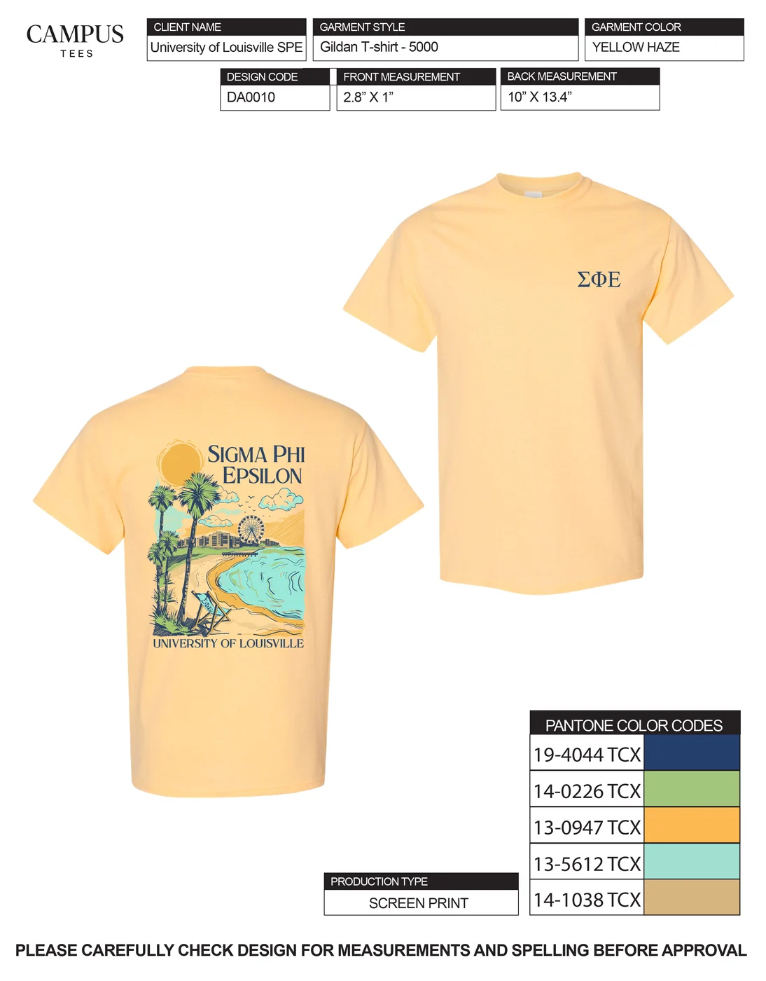 University of Louisville SPE — Campus Tees custom apparel design inspiration