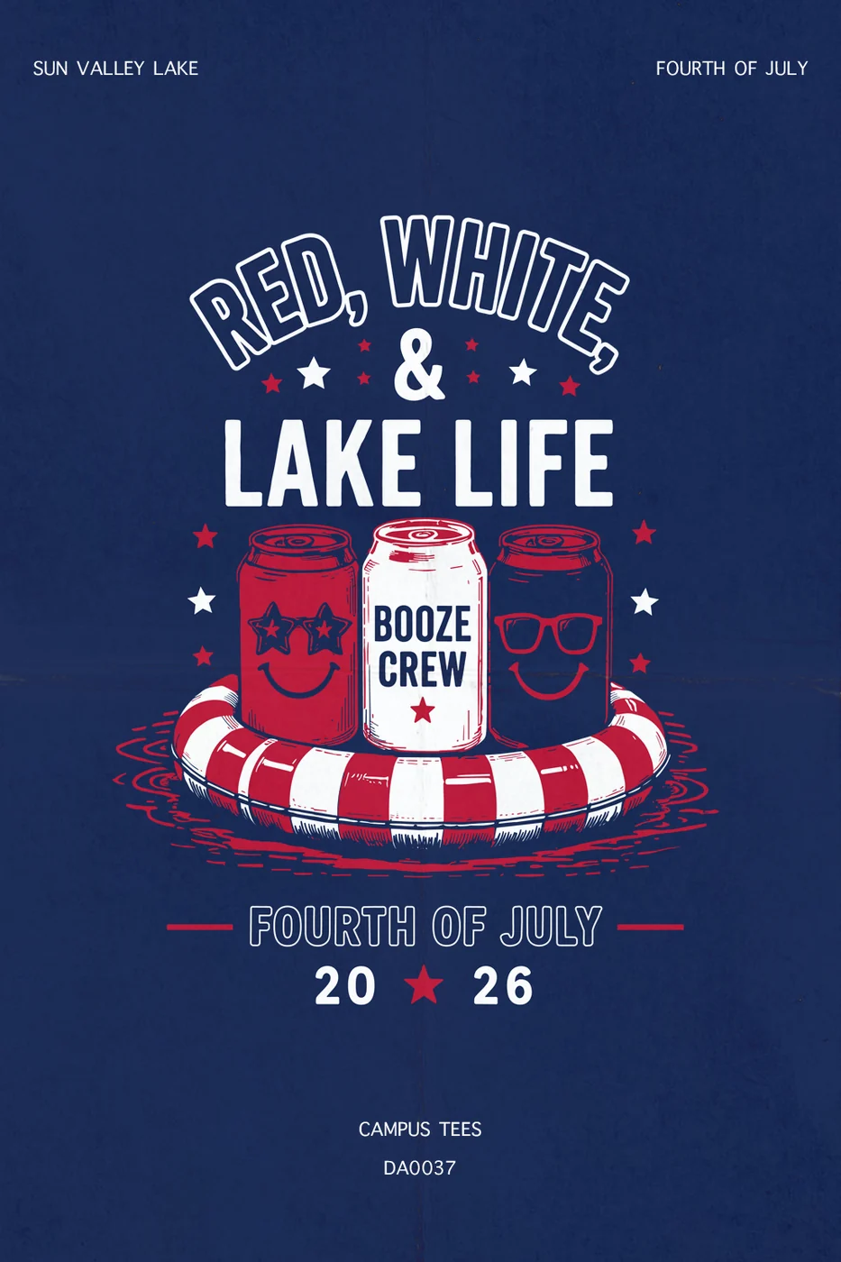 Lake Trip 4th July — Campus Tees custom apparel design inspiration