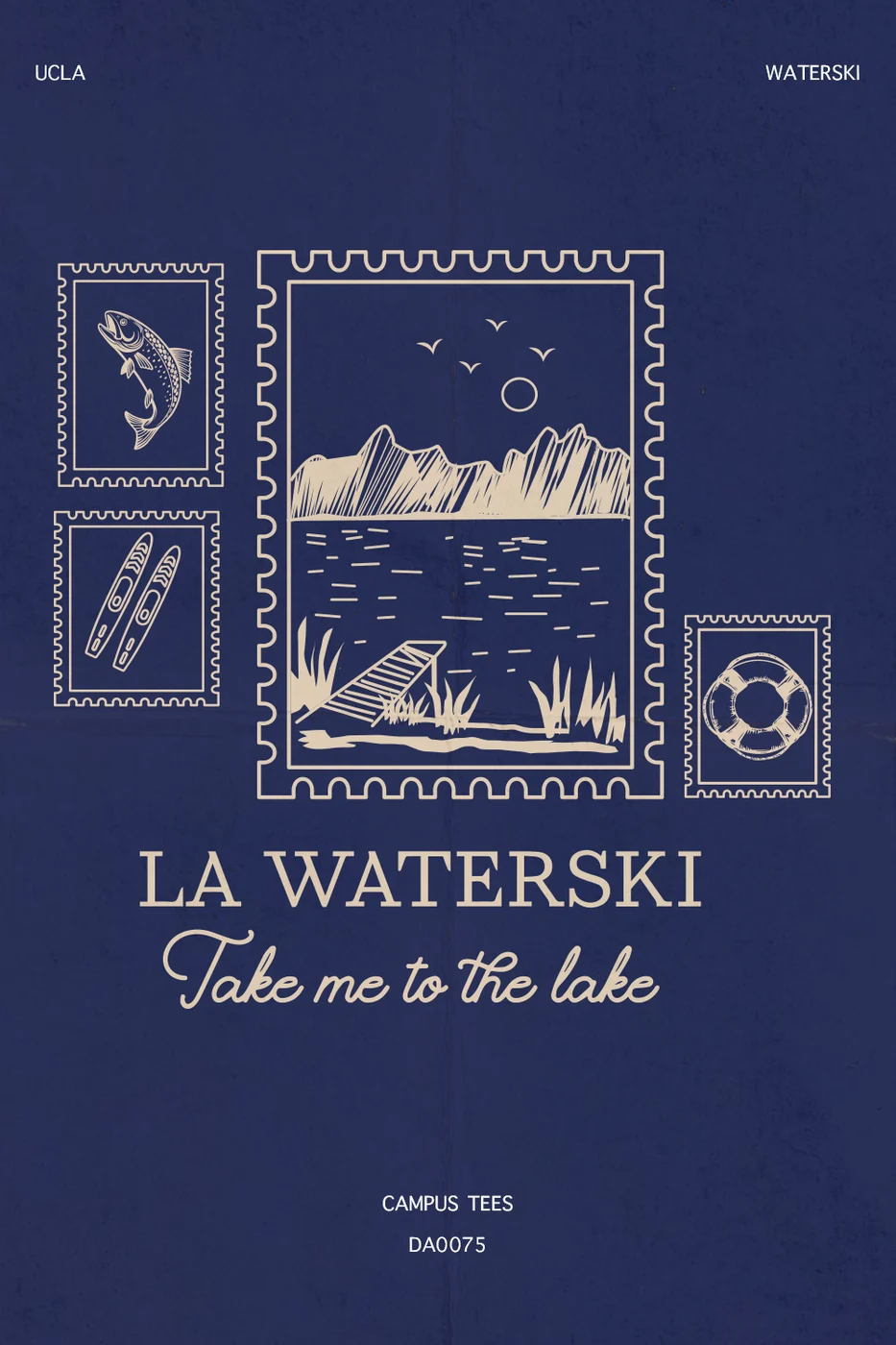 UCLA WATER SKI — Campus Tees custom apparel design inspiration