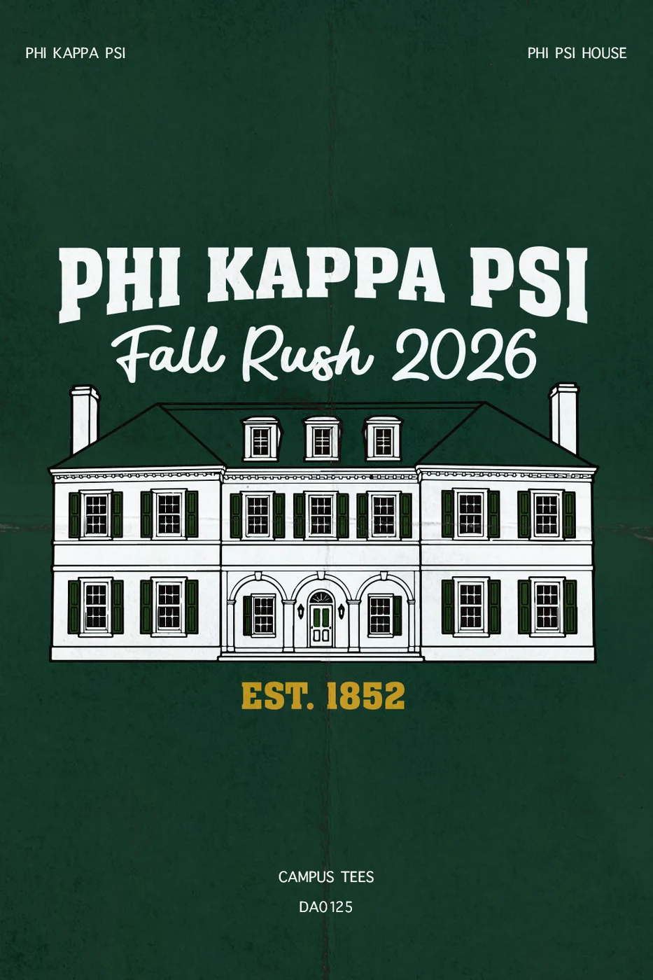 UO PHI PSI ANIMAL HOUSE — Campus Tees custom apparel design inspiration
