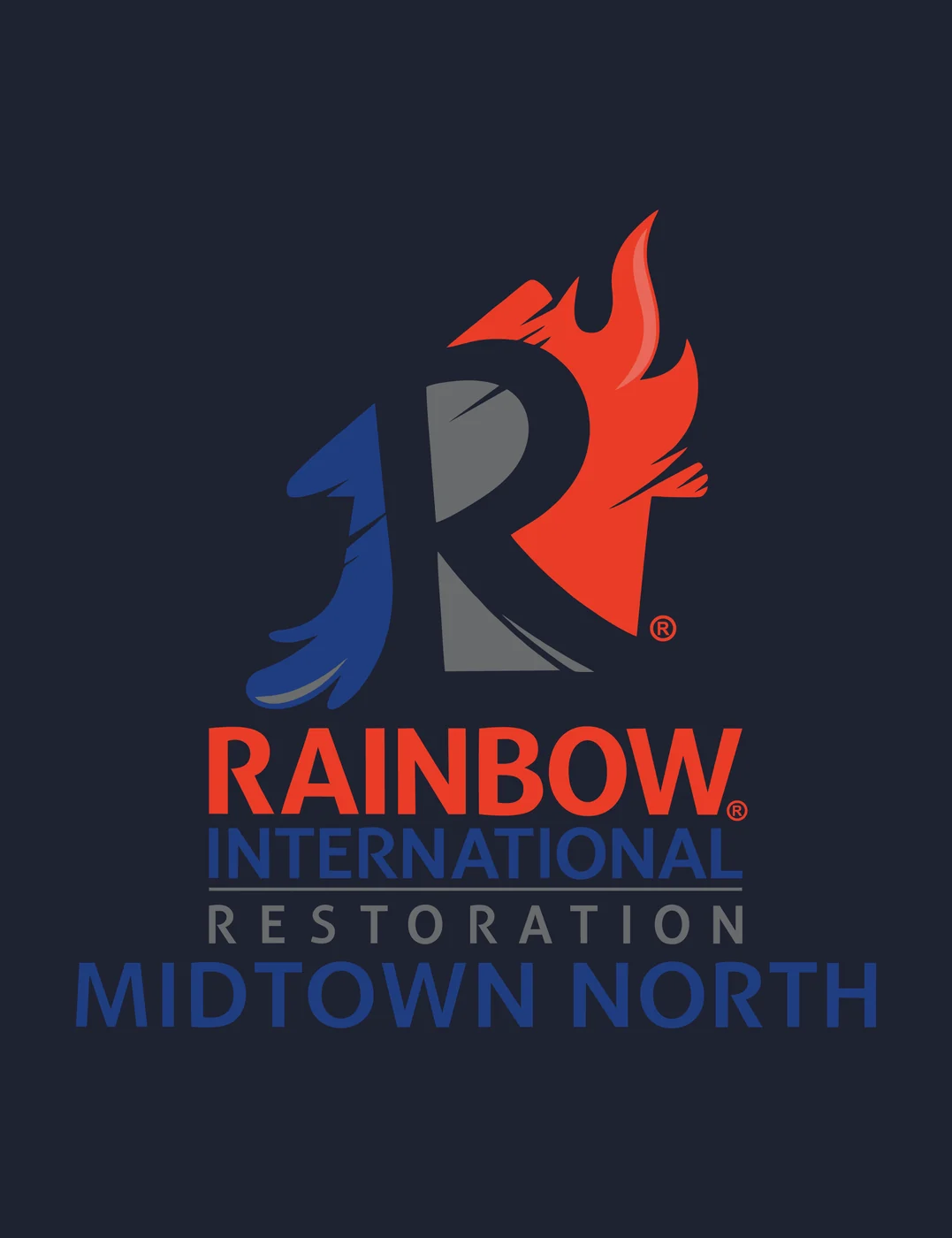 ISH BRUNCA ISHCO RAINBOW INTERNATIONAL DESIGN NAVY — Campus Tees custom apparel design inspiration