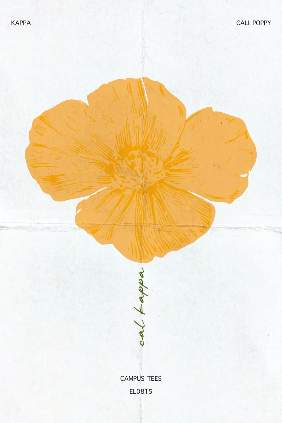 Berkeley Kappa Cali Poppy — Campus Tees custom apparel design inspiration