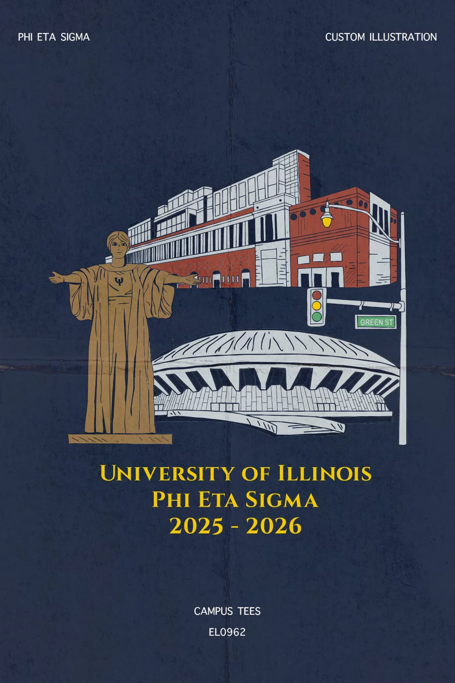 Uof IPhi Eta Sig Custom Illustration — Campus Tees custom apparel design inspiration