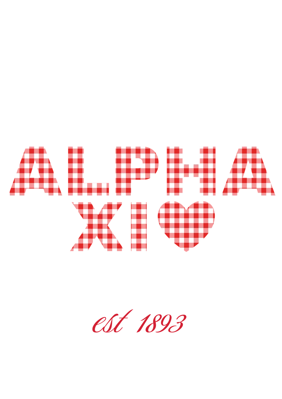 Alpha Xi Gingham — Campus Tees custom apparel design inspiration