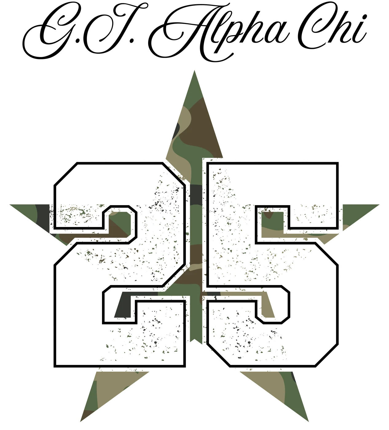 G.I. Alpha Chi Como Star 25 — Campus Tees custom apparel design inspiration