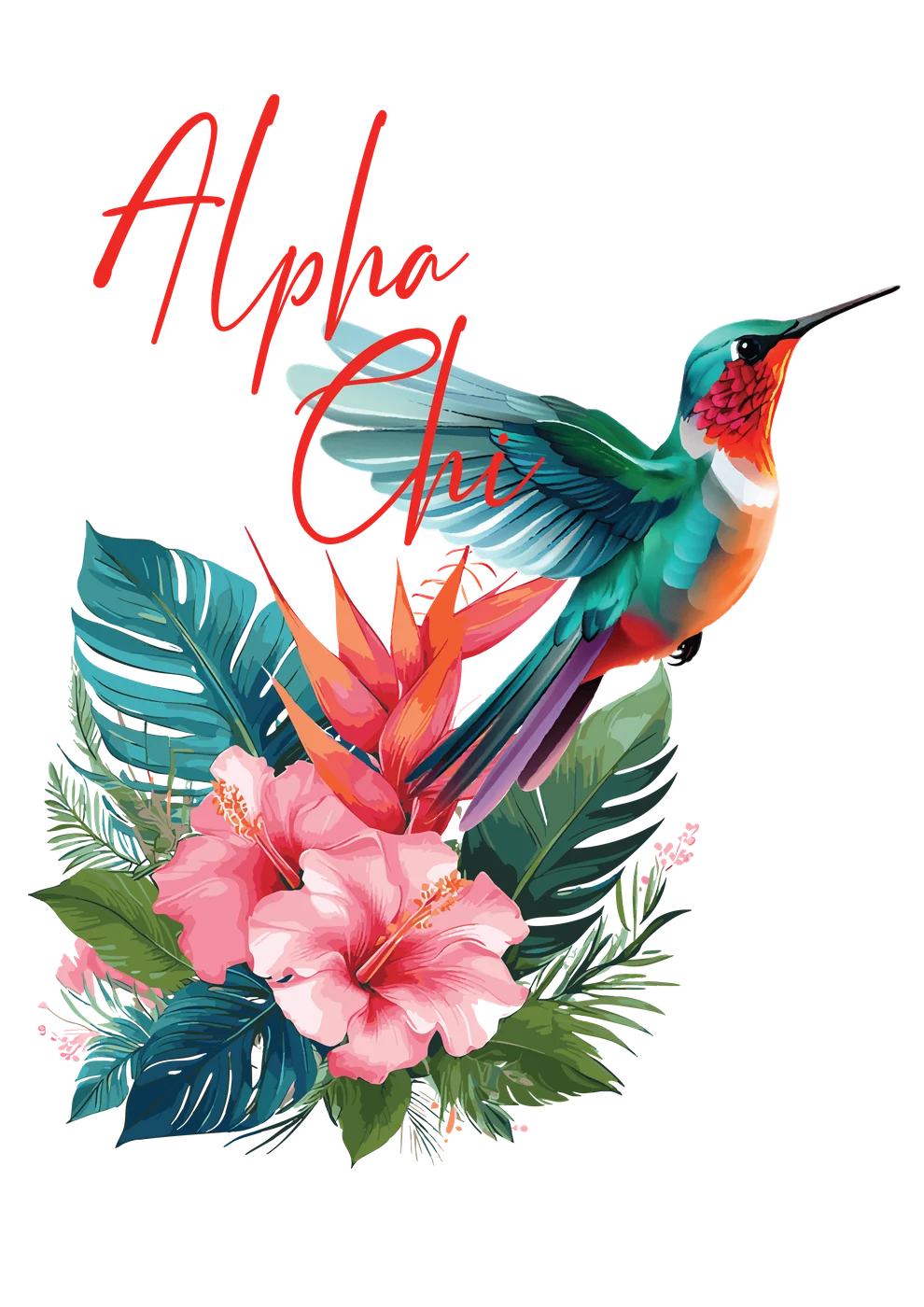 Alpha Chi Humming bird — Campus Tees custom apparel design inspiration