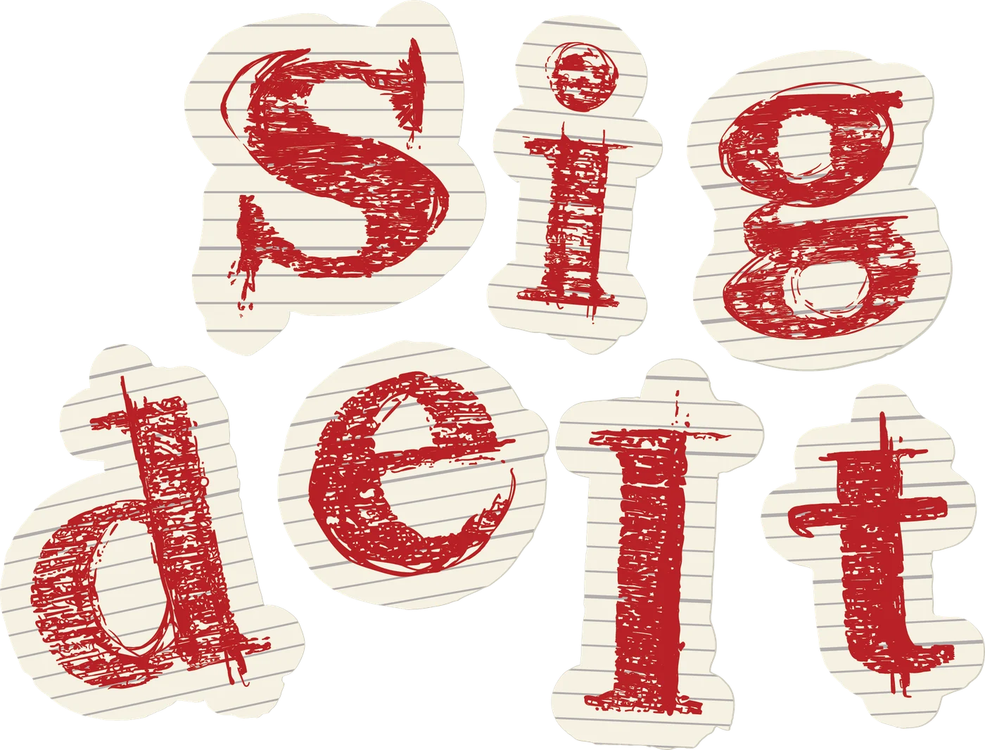 Sig Delt Paper Cut out letters — Campus Tees custom apparel design inspiration