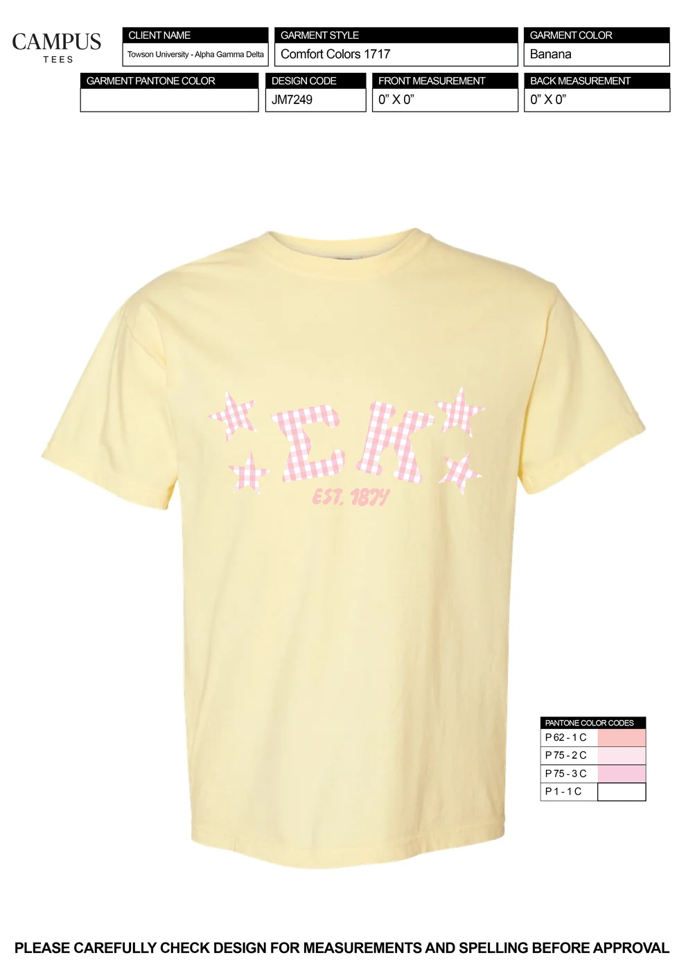 Townson University est. 1874 — Campus Tees custom apparel design inspiration