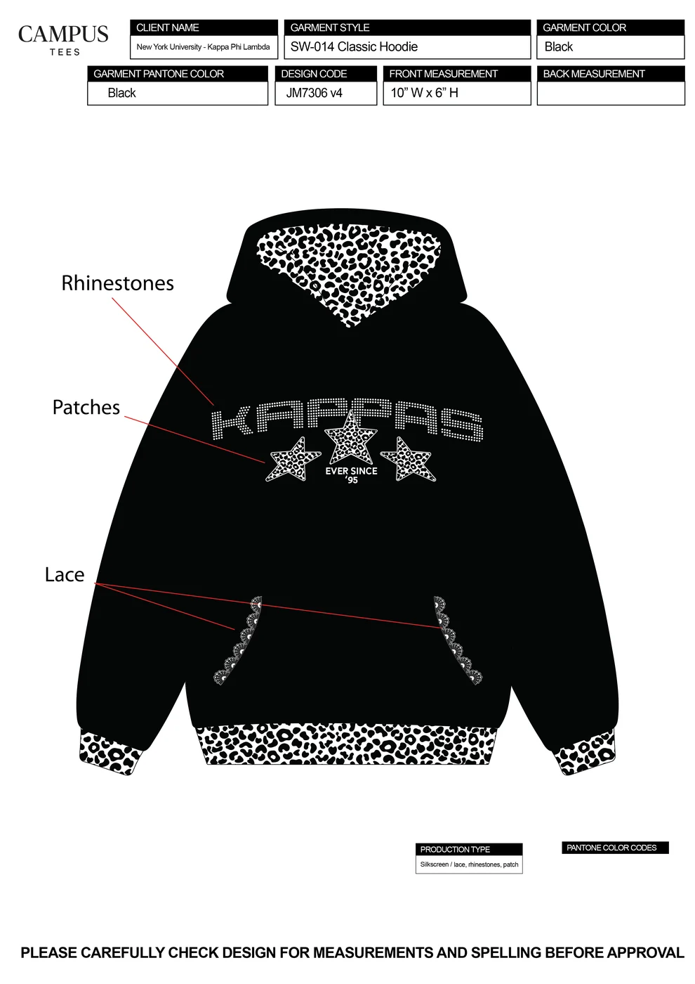 New York University Kappa Phi Lambda — Campus Tees custom apparel design inspiration