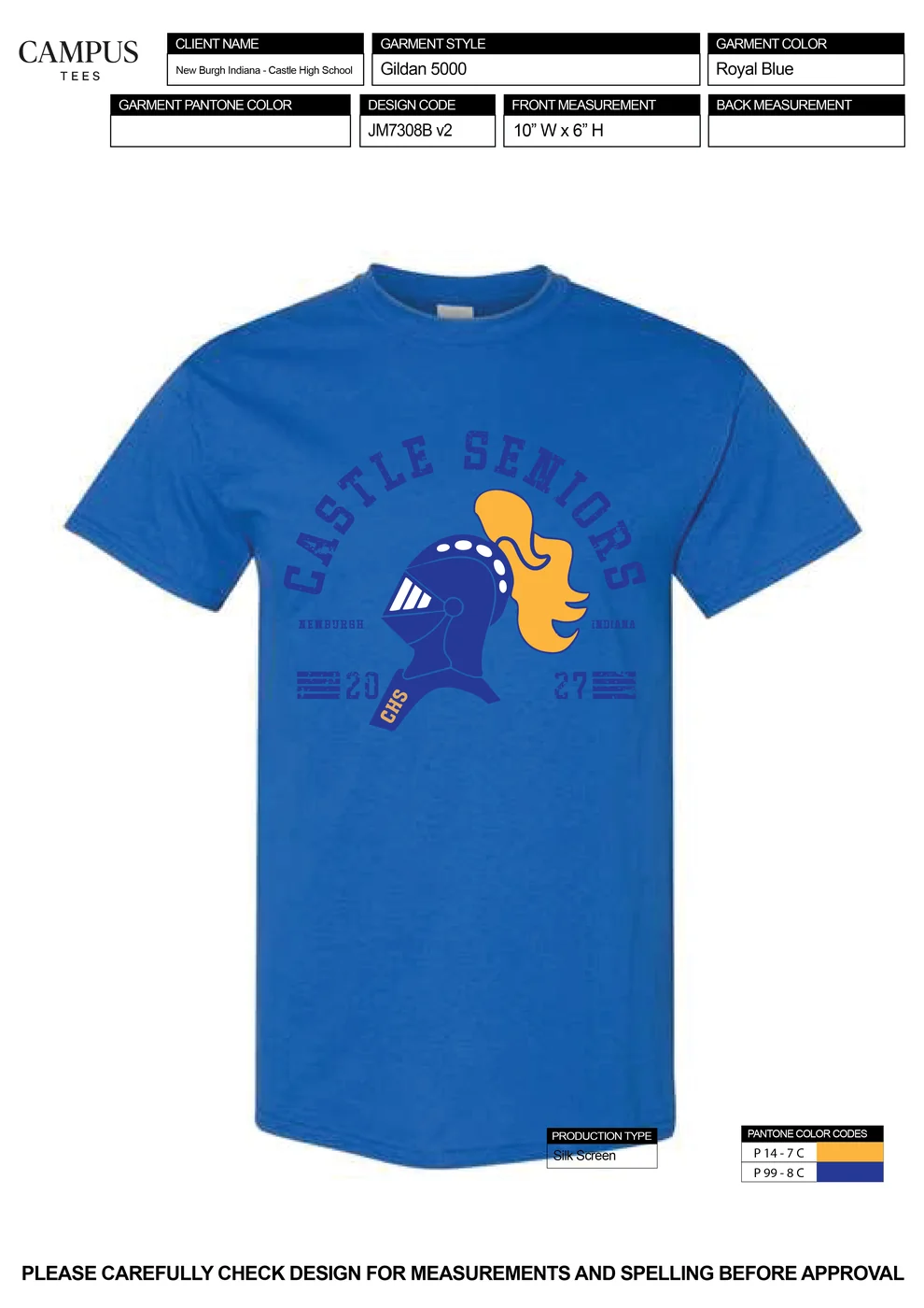 Castle Seniors B v2 01 — Campus Tees custom apparel design inspiration