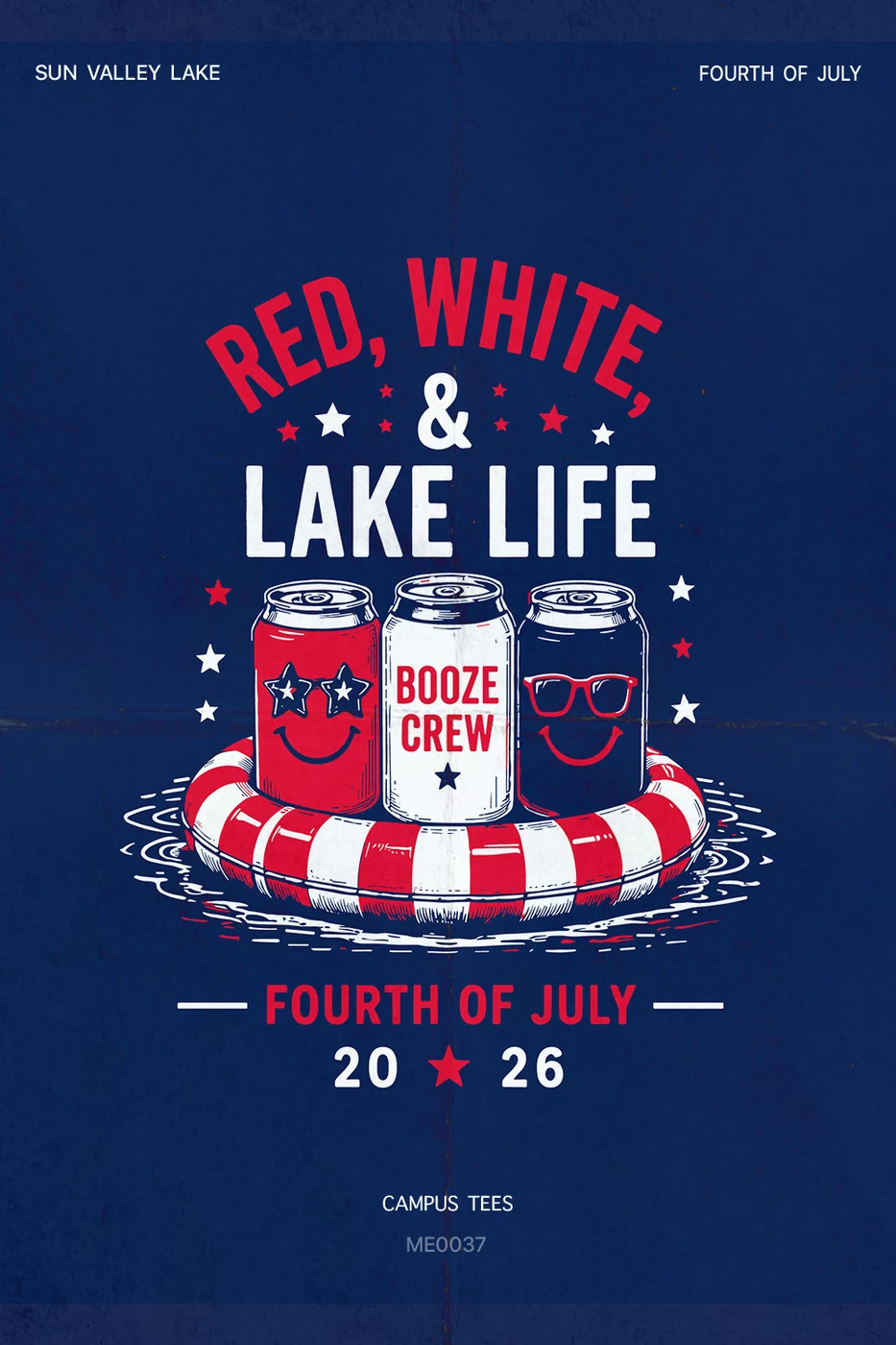 Lake Trip 4th July — Campus Tees custom apparel design inspiration